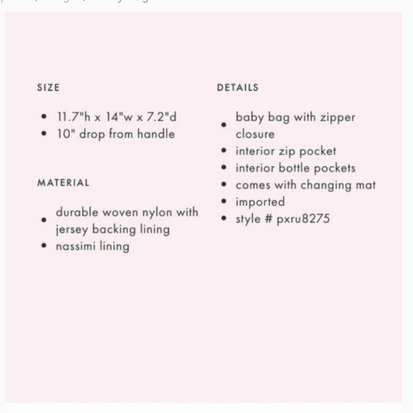 kate spade x minnie mouse bethany diaper baby bag purse tote nwot - Picture 6 of 8